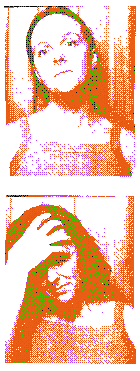 Dithered self-portrait from a photobooth