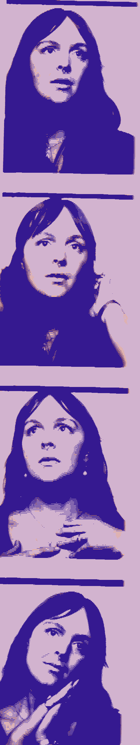 Dithered self-portrait from a photobooth
